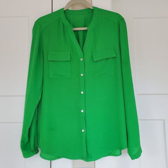 Pixi + Ivy Tops - Pixi + Ivy Button-Down Green Blouse. Size S